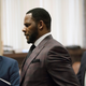 R. Kelly (C) appears at a hearing before Judge Lawrence Flood at Leighton Criminal Court Building June 26, 2019 in Chicago, Illinois.